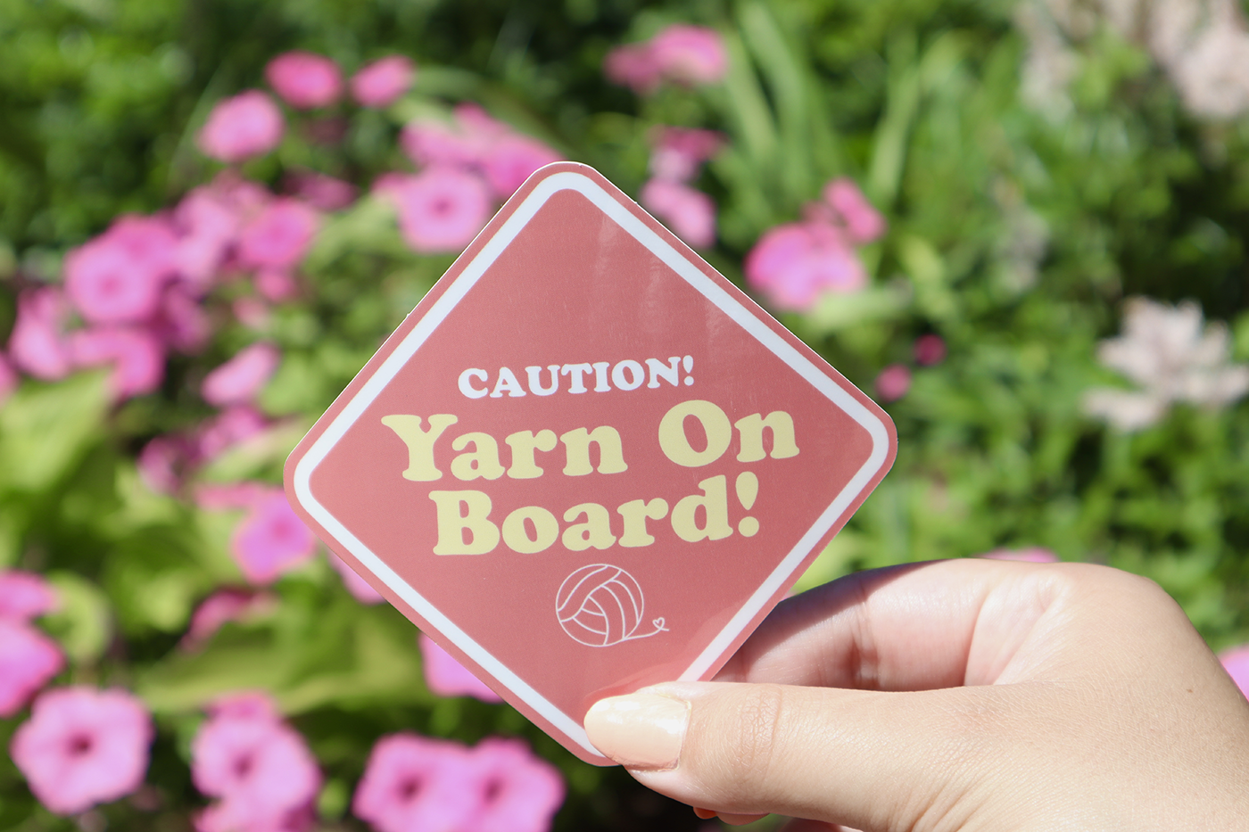 Yarn on Board bumper sticker