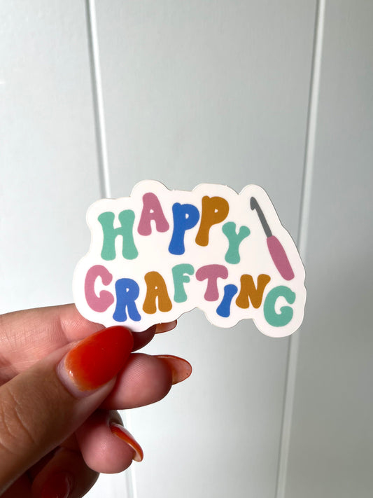 Happy Crafting Sticker
